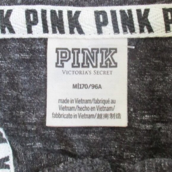 PINK Victorias Secret Crop Top Size Medium Black Pullover - Picture 11 of 11